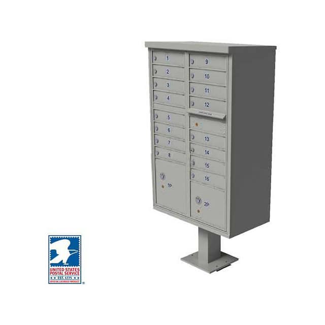 1570-16AF VITAL CBU, 16 MAILBOXES, 2 PARCE
