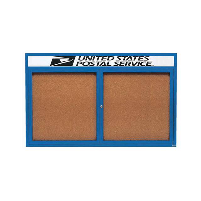 DCC4872RHIB 2 DOOR ALUM FRAMED BULLETIN BOAR
