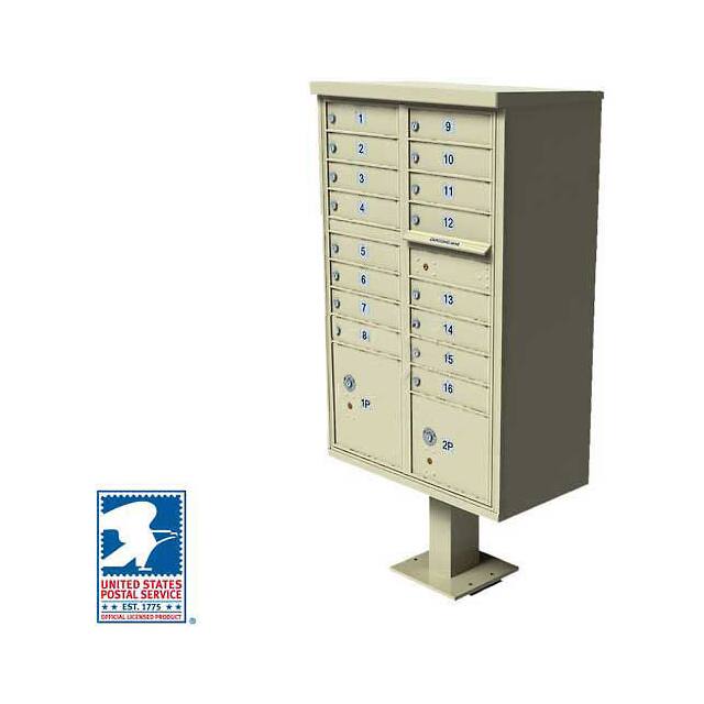1570-16SDAF VITAL CBU, 16 MAILBOXES, 2 PARCE