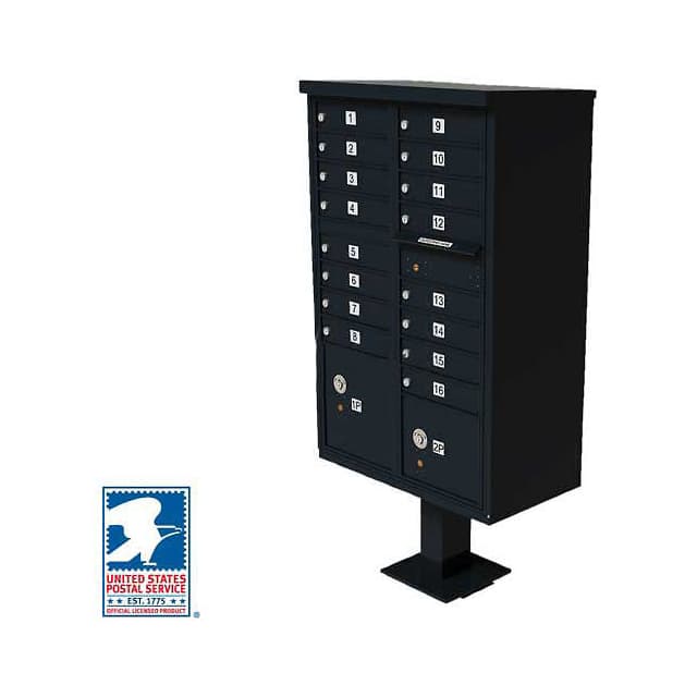 1570-16BKAF VITAL CBU, 16 MAILBOXES, 2 PARCE