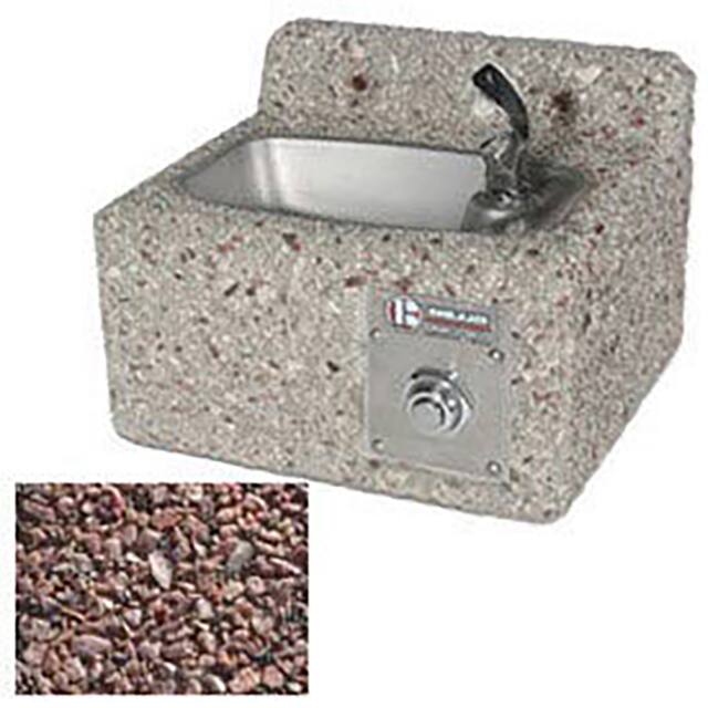 DFWM-12-RED QUARTZITE WALL-MOUNT DRINKING FO