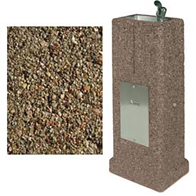 DF-38-TAN RIVER ROCK, UPRIGHT DRINKING FOU