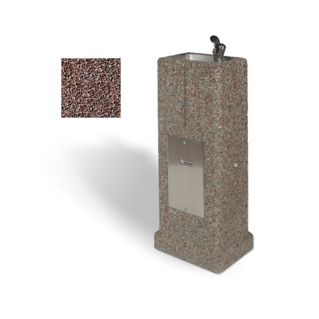 DF-38-RED QUARTZITE, UPRIGHT DRINKING FOUN