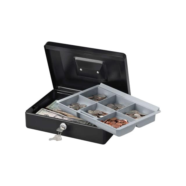 B1496085 CASH SAFE BOX, KEY LOCK, 9-13/16