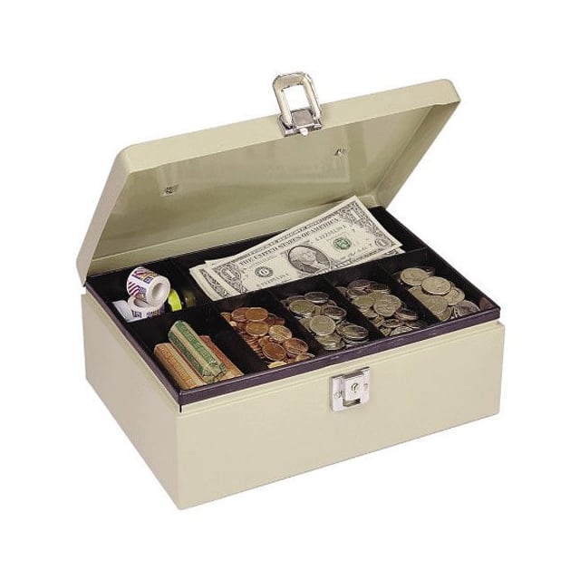 B1001105 CASH BOX W/LATCH LOCK, 11"WX7-3/