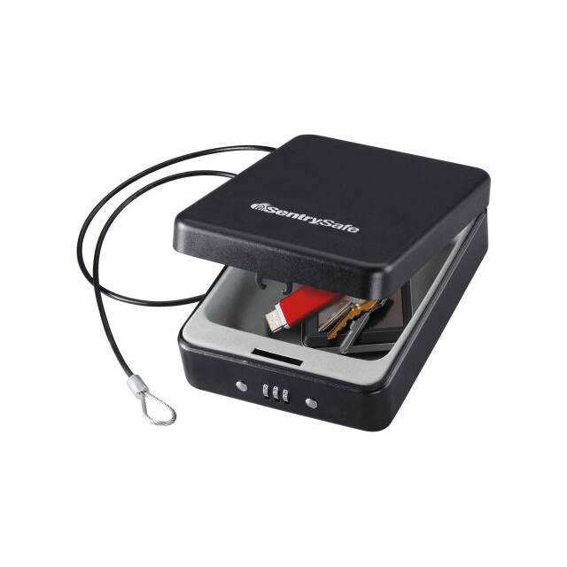 P005CBLK COMPACT PORTABLE SECURITY BOX SA
