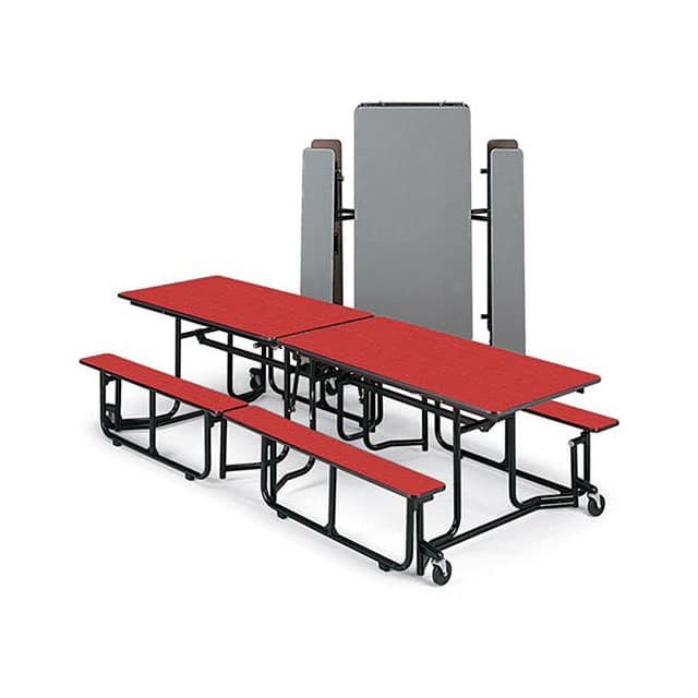 HRDPT/UF12BEBNPB9.LBW FOLDING TABLE W/BENCHES, 12'X29-