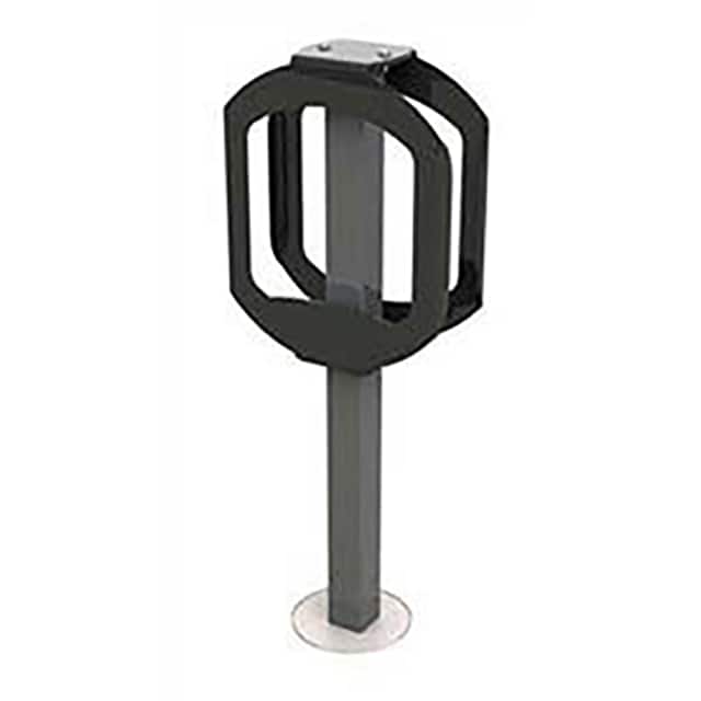 2070-BLACK DOUBLE RING BIKE RACK