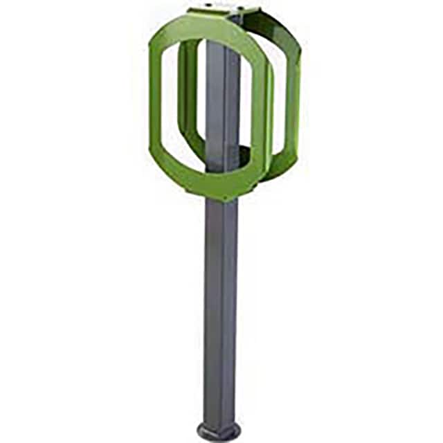2070-GREEN DOUBLE RING BIKE RACK