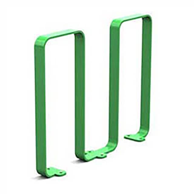 2080-GREEN LINGUINI STEEL BIKE RACK, 5 BIKE
