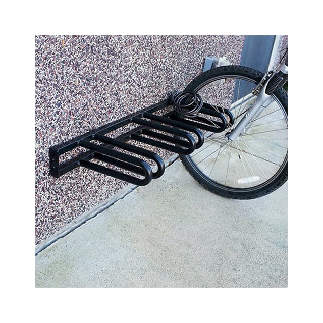BR-M3S-W-BK WALL-MOUNT BIKE RACK, HOLDS 3 BI
