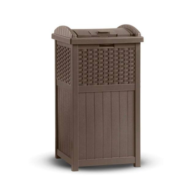 GHW1732 RESIN WICKER TRASH HIDEAWAY