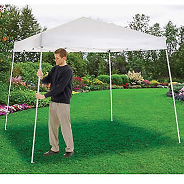 602190WH PORTABLE POP UP CANOPY, SLANT LE