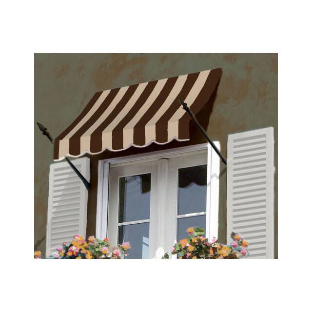 NO32-6BRNT AWNING 6-3/8'WX3-11/16'HX2'D