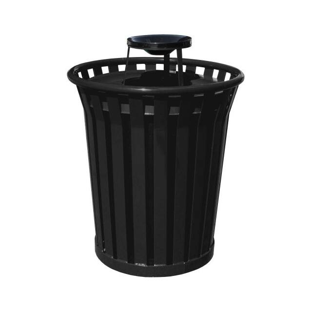 WC3600-AT-BK WYDMAN 36 GAL. METAL RECEPTACLE