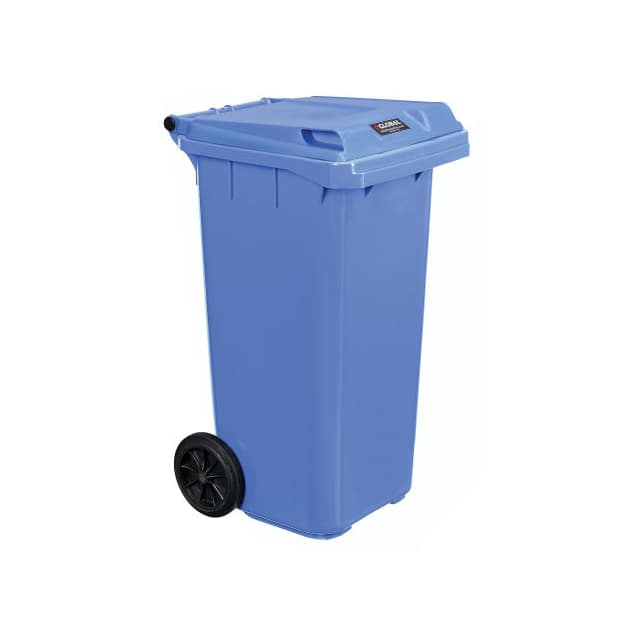 241077BL MOBILE TRASH CONTAINER W/LID, 32