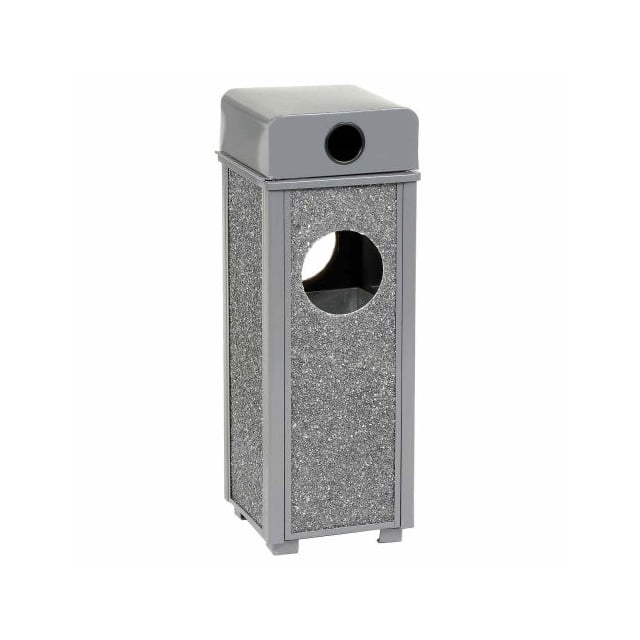 238240GY STONE PANEL TRASH WEATHER URN, 1