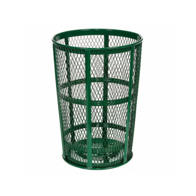 EXP-52P-GN OUTDOOR METAL TRASH CONTAINER, 4