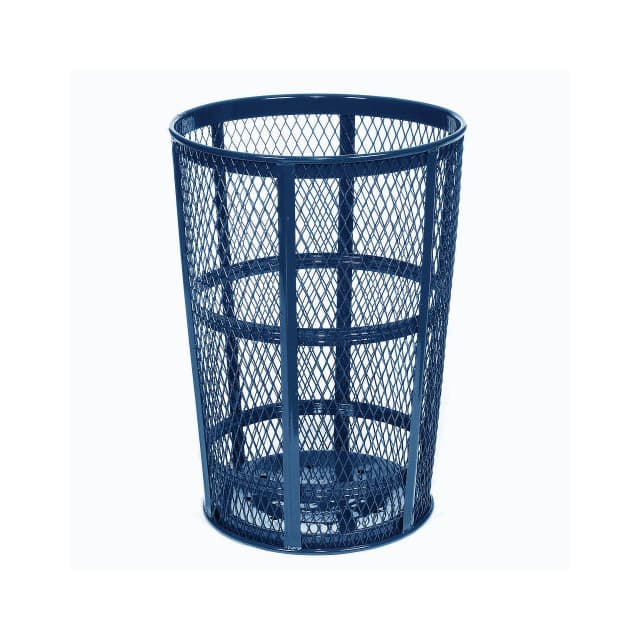 EXP-52P-BL OUTDOOR METAL TRASH CONTAINER, 4