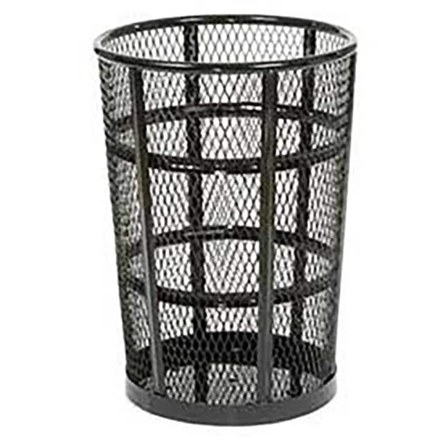 237634BK OUTDOOR METAL TRASH CONTAINER BL