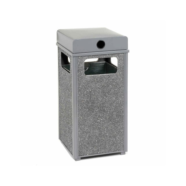 239576GY STONE PANEL TRASH WEATHER URN, 1