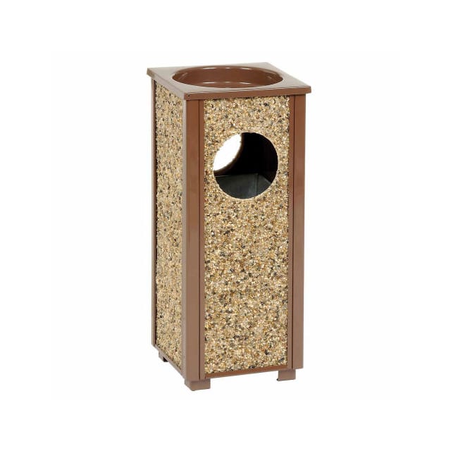 238242BN STONE PANEL TRASH SAND URN, 10-1