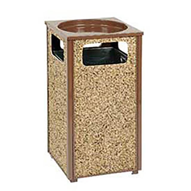 238243BN STONE PANEL TRASH SAND URN BROWN