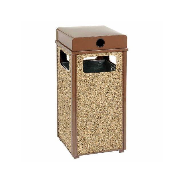 238241BN STONE PANEL TRASH WEATHER URN, 1