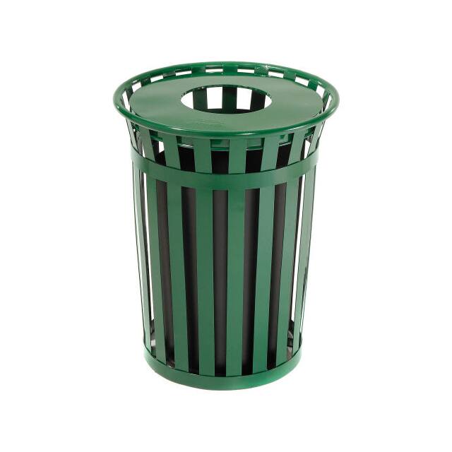 237726GN 36 GAL. OUTDOOR METAL WASTE RECE
