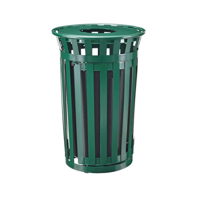 261940GN 36 GAL. OUTDOOR METAL SLATTED RE
