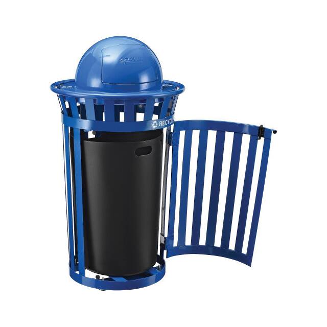 261947BL 36 GAL. OUTDOOR STEEL RECYCLING