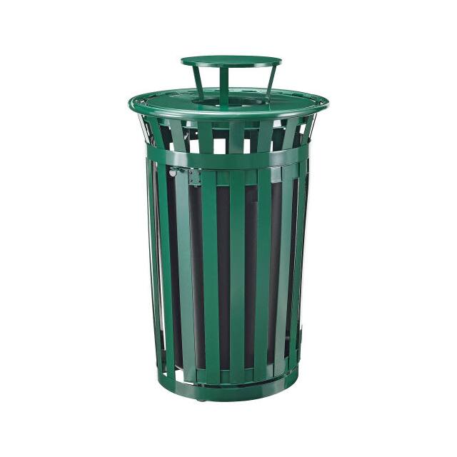 261941GN 36 GAL. OUTDOOR METAL SLATTED RE