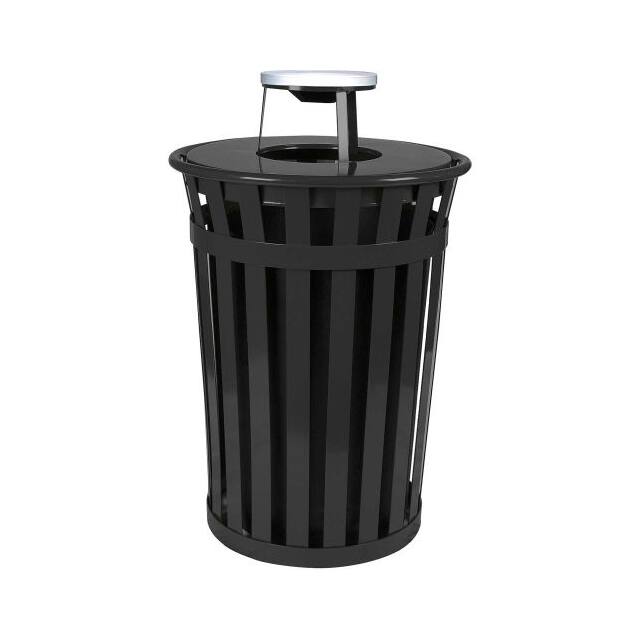 M3601-AT-BK OAKLEY 36 GAL. SLATTED STEEL REC