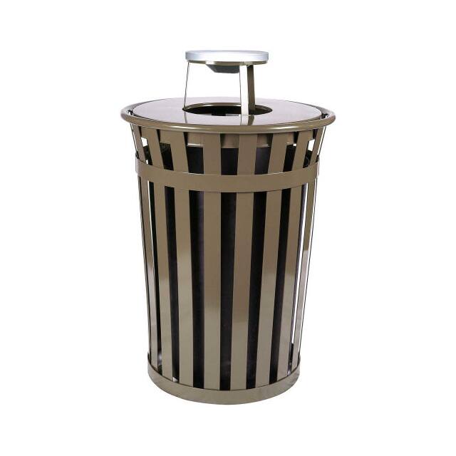 M3601-AT-BN OAKLEY 36 GAL. SLATTED STEEL REC