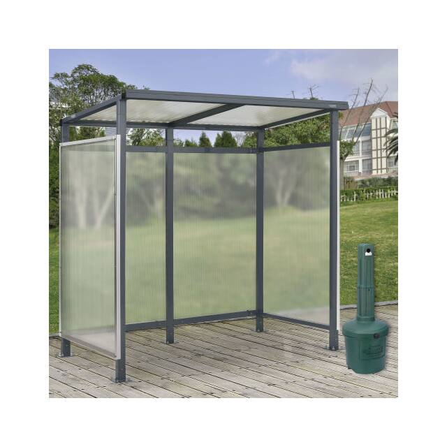 493404GNP 6'5"X3'8"X7' BUS SMOKING SHELTER