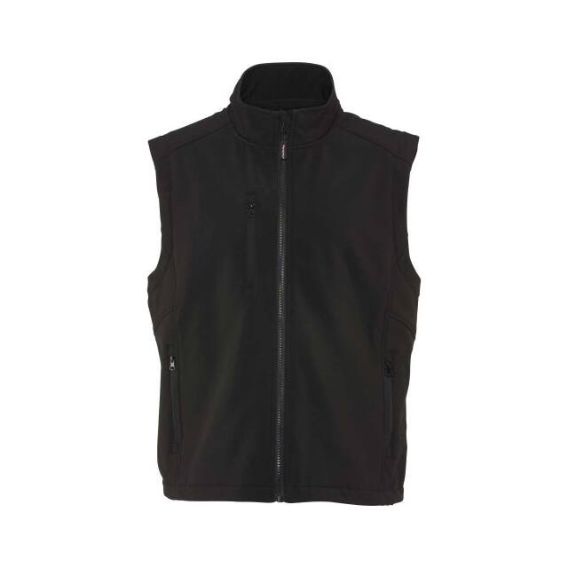 0494RBLK2XL SOFTSHELL VEST, 20F COMFORT RATI