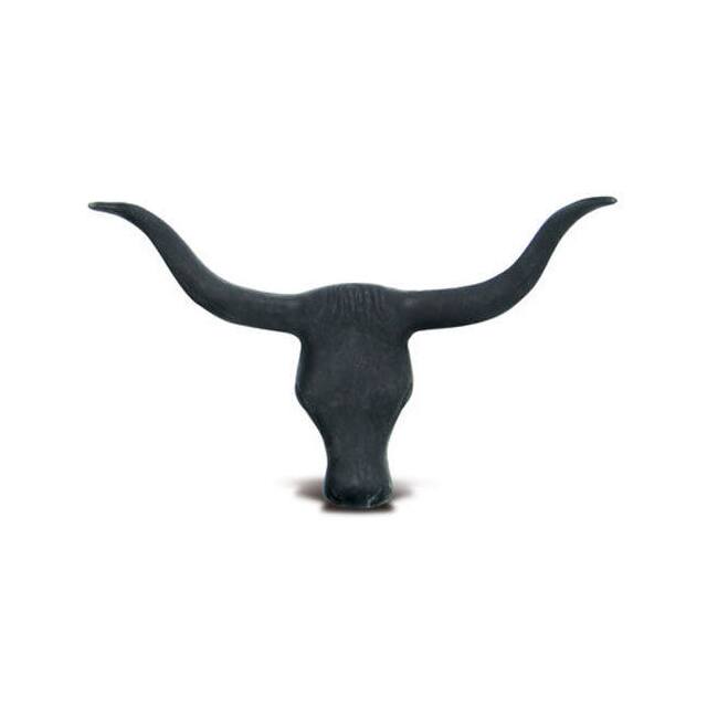 R-LH-BK LONGHORN ROPING HEAD, W/SPIKES