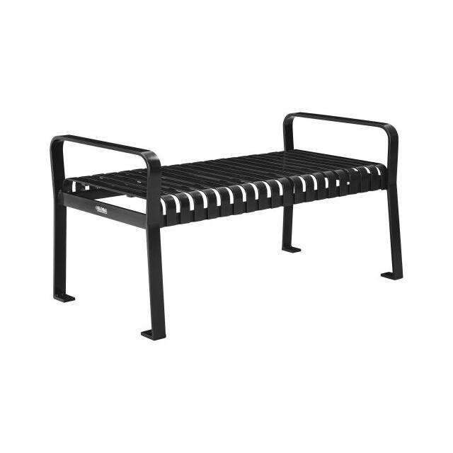 262112BK 48"L OUTDOOR STEEL SLAT PARK BEN