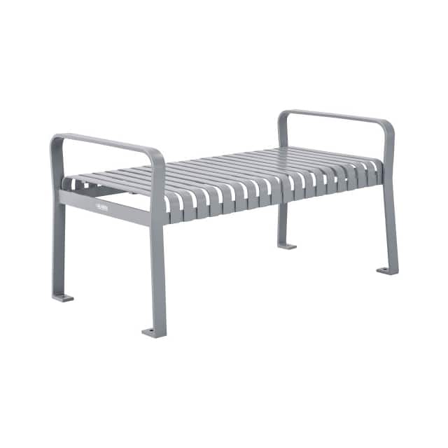 262112GY 48"L OUTDOOR STEEL SLAT PARK BEN
