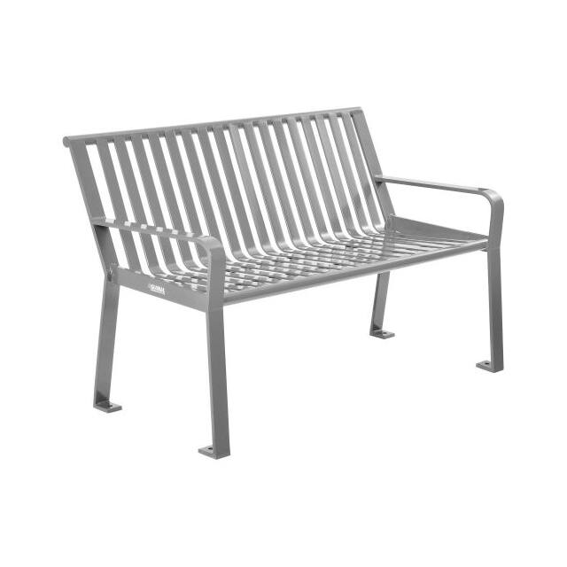 694853GY 4 FT. OUTDOOR STEEL SLAT PARK BE
