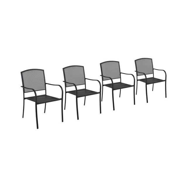 262084 OUTDOOR CAFE STEEL MESH STACKING