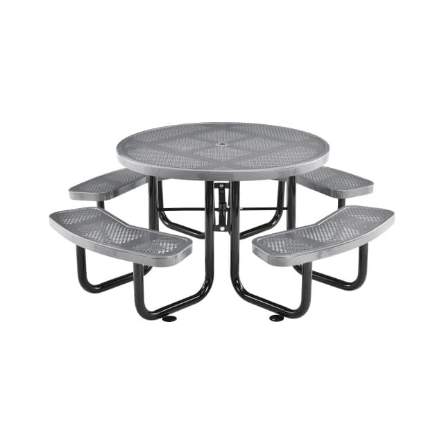 262078GY 46" ROUND PERFORATED METAL OUTDO