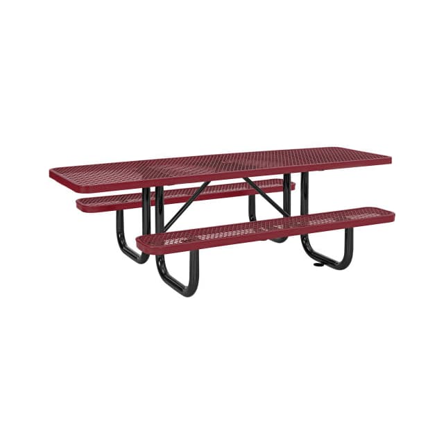 695289RD 8'L ADA EXPANDED METAL PICNIC TA