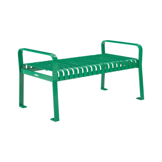262112GN 48"L OUTDOOR STEEL SLAT PARK BEN