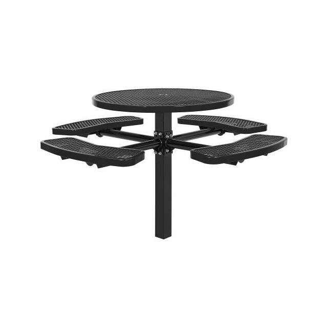695292BK 46" ROUND PICNIC TABLE, IN-GROUN
