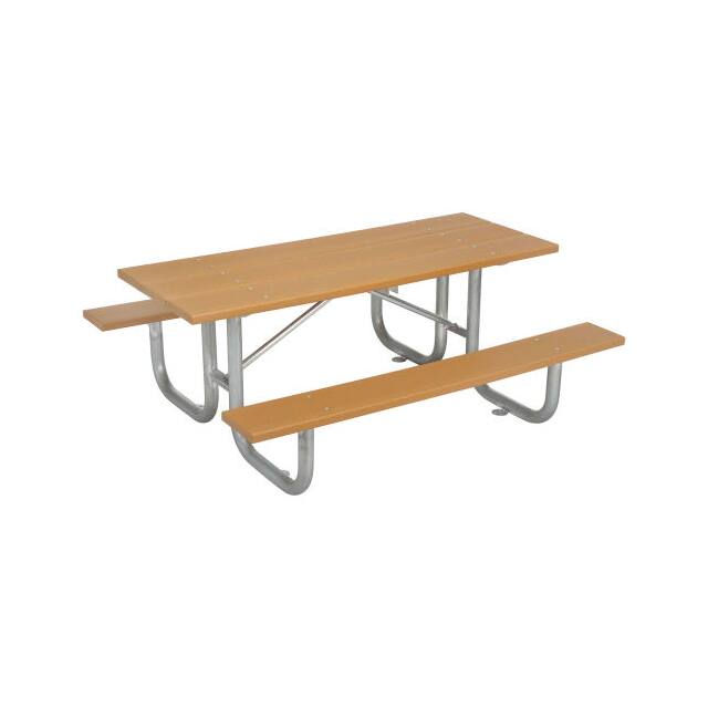 PB 6CEDGFPICGL 6'L RECYCLED PLASTIC PICNIC TABL