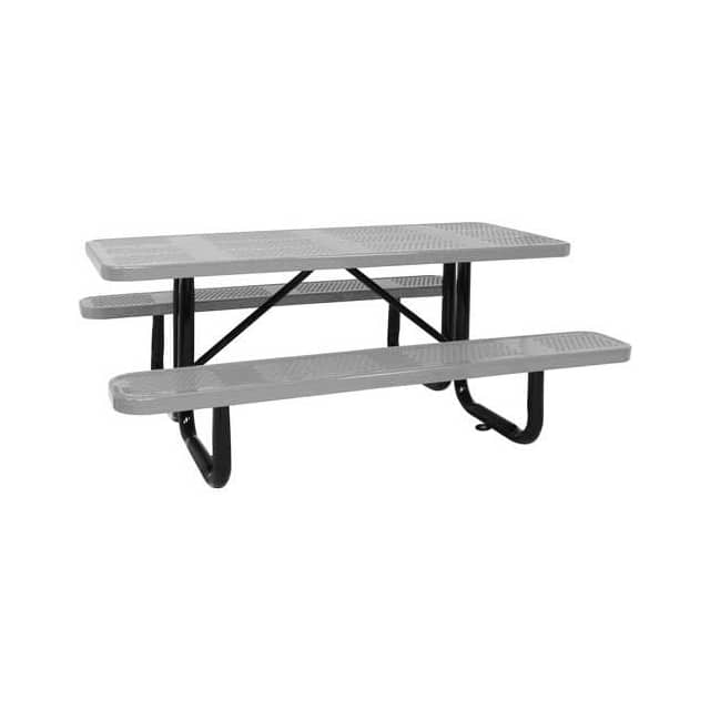 T8XPSM-PERF-ADA-GY 96" ADA PICNIC TABLE, SURFACE MO