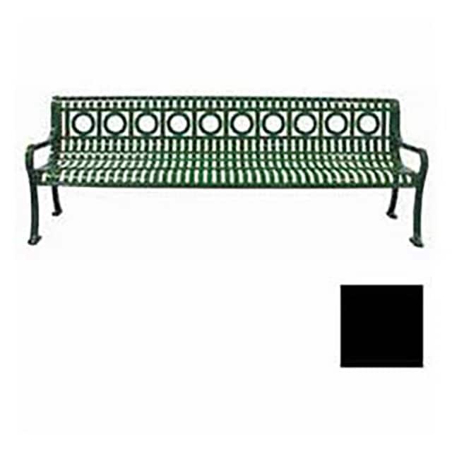 RFR96BK 8' BACKED BENCH W/ARMS, RING PAT
