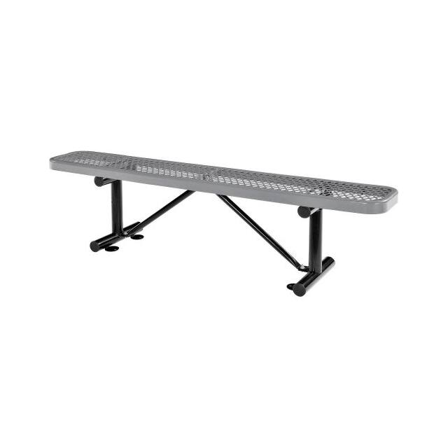 277156GY 6'L FLAT OUTDOOR BENCH, EXPANDED