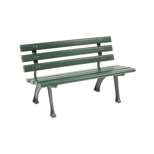 240125 4'L PARK BENCH W/BACKREST, RECYL